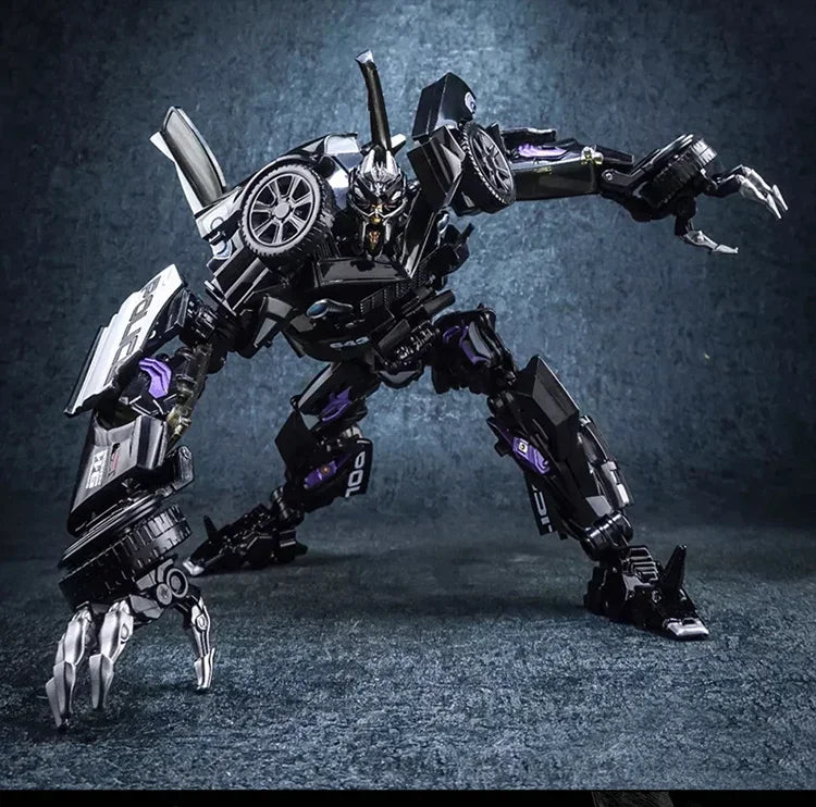 Transformers Barricade LS02-figuur — zwarte politieauto in gevechtsmodus