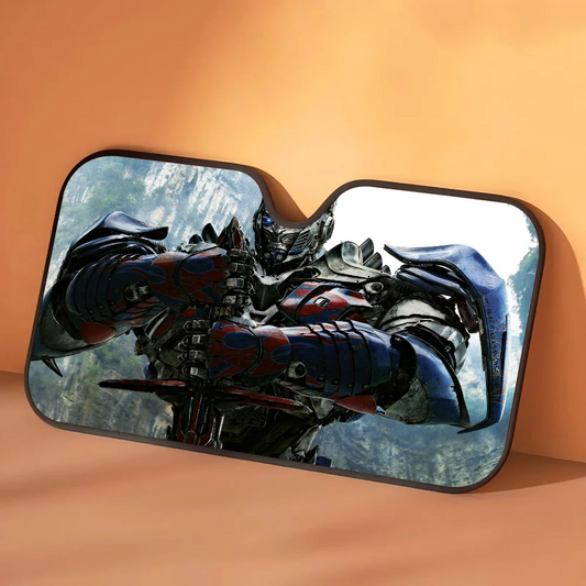 Transformers-zonnescherm Optimus Prime Gevechtshouding — zonwering voor de auto, staalblauw