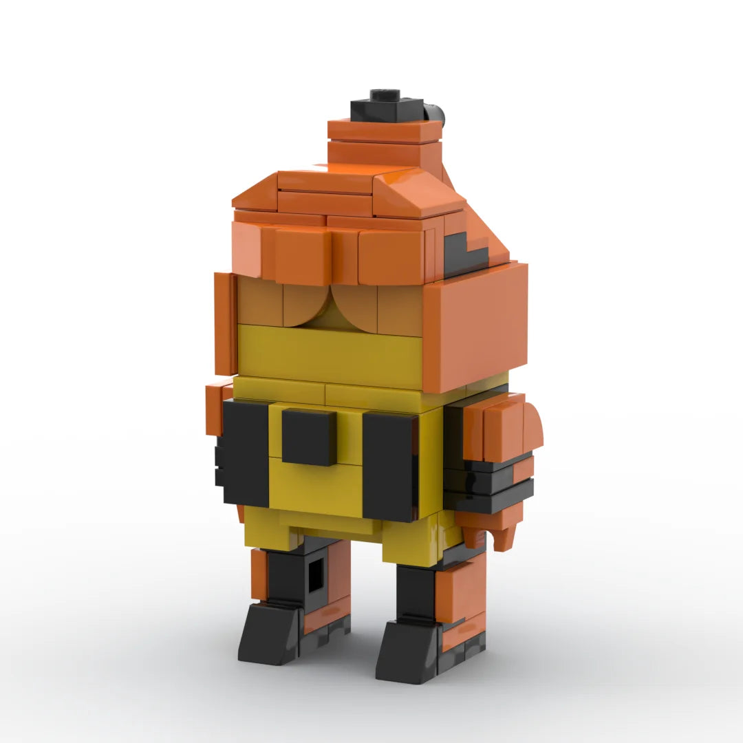 Transformers Headstrong — oranje en gouden neushoorn, roofzuchtige baksteen