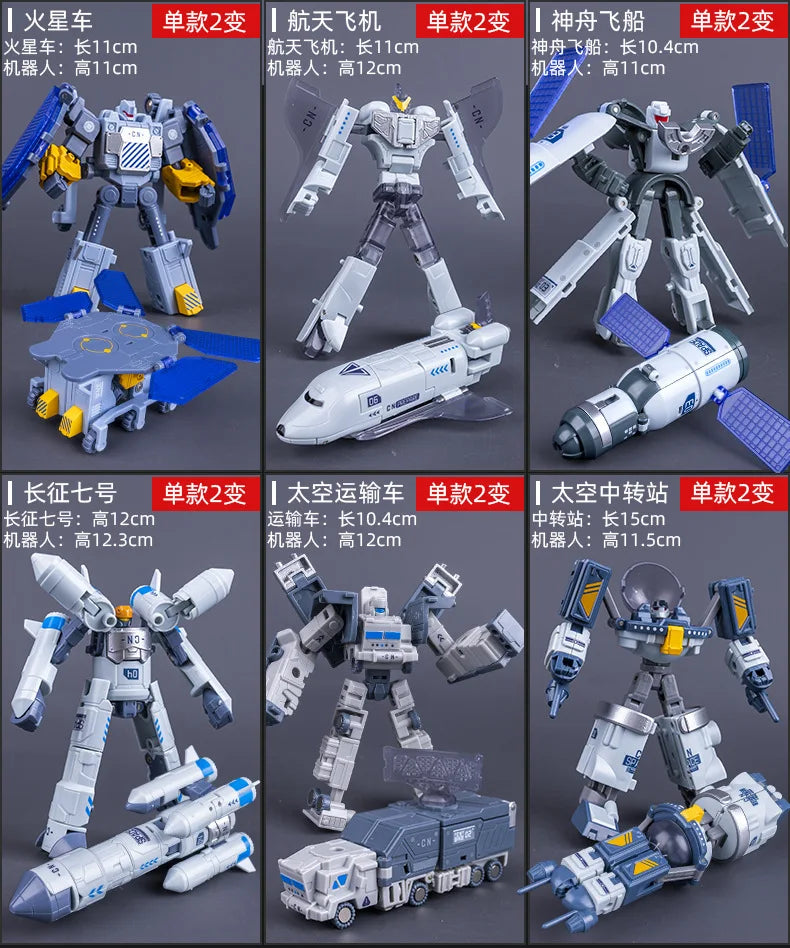 Transformers-luchtvaartset — gecombineerde zes-in-één-robot, dertien onderdelen