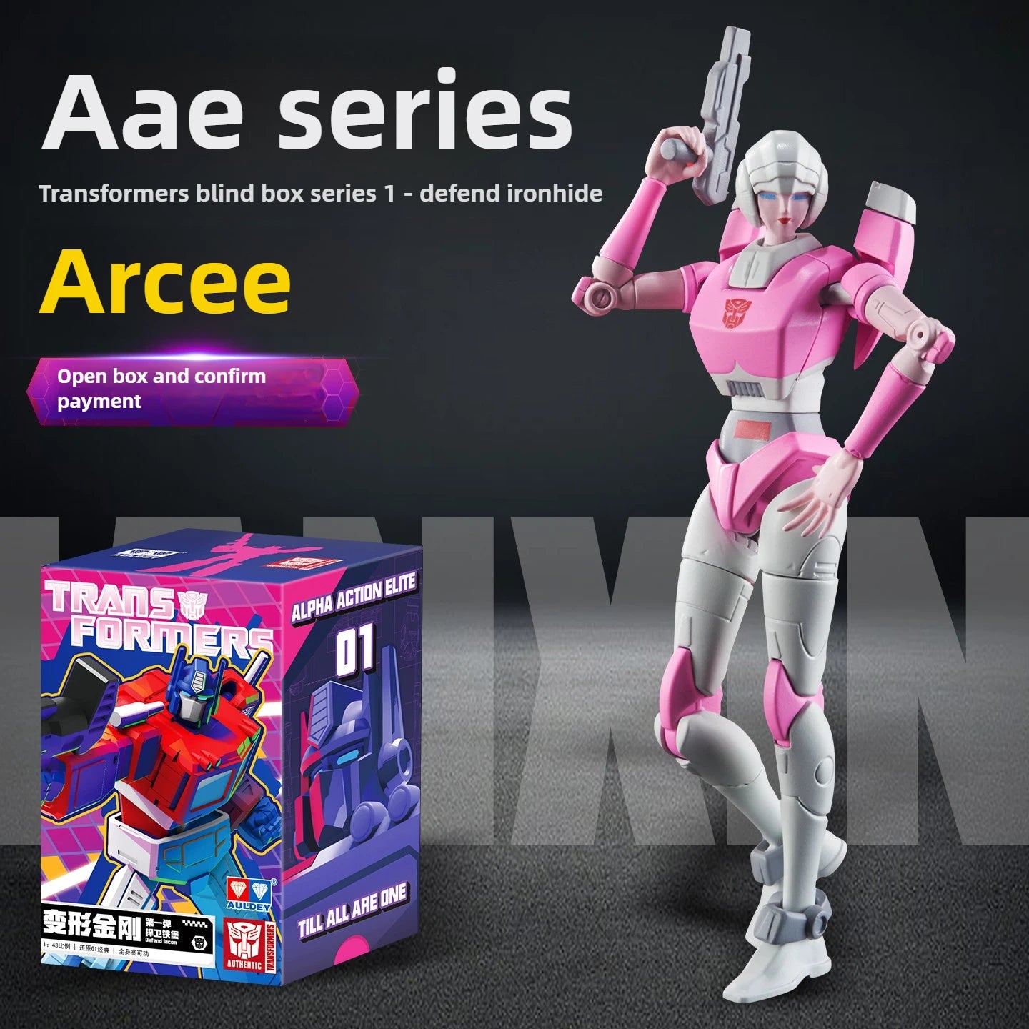 Transformers-figuur Arcee in roze — Autobot-krijger in blinde doos van AAE