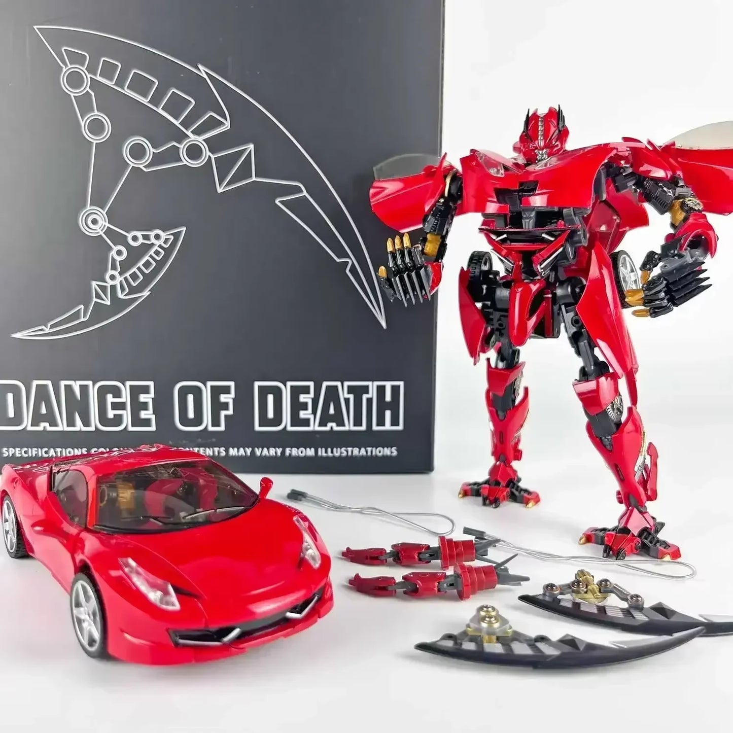Transformers Dino BS-01-figuur, extra groot — rode sportieve KO uit Dark of the Moon