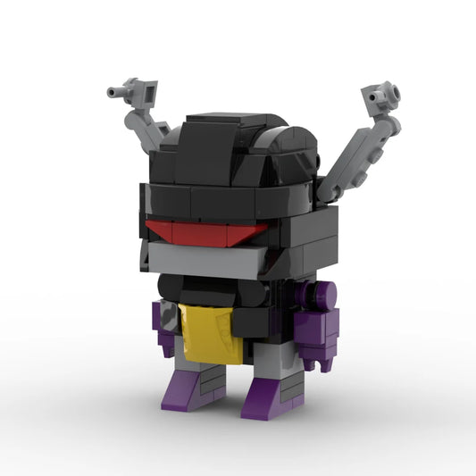 Transformers Shrapnel 2.0 — donkergrijze en paarse Insecticon-baksteen