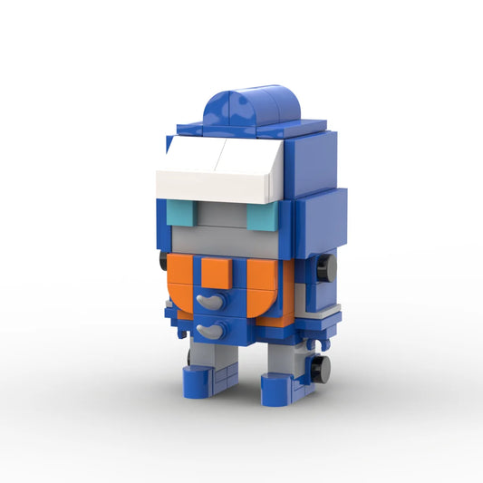 Transformers-figuur Sentinel Prime chibi — compacte blauwe-witte Brick-commandant