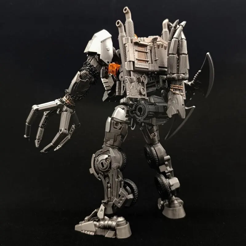 Transformers-figuur Scourge met zwaard in het licht TW1031 — Chromen gevechtsmodus als oplegger