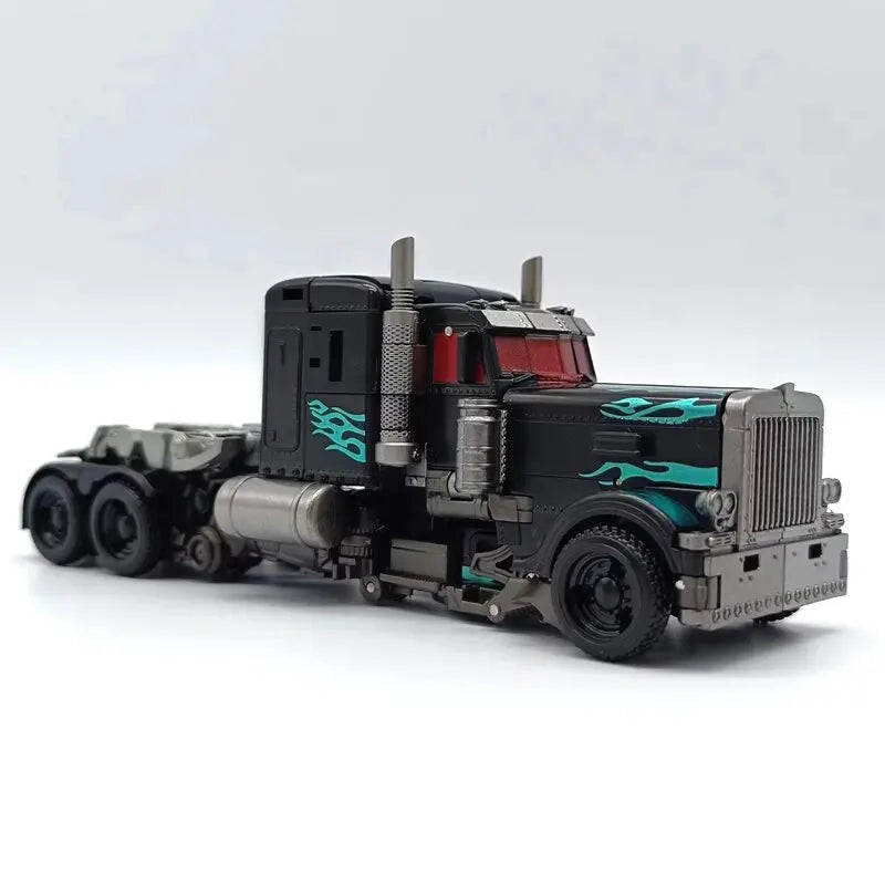 Transformers Optimus Prime-figuur met turquoise vlammen — Beweegbare TW1022-truck