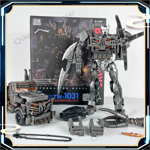 Transformers Scourge Studio Series-figuur, 18 cm — Accessoireset in wit en grijs