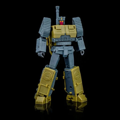Transformers-figuur Onslaught Magic Square MS-B51 — Grijze en gele militaire vrachtwagen in brick-stijl