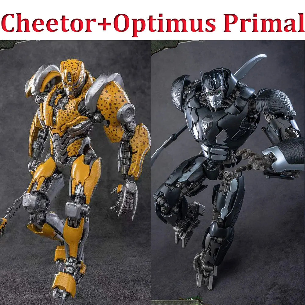 Transformers-figuren duo Cheetor & Optimus Primal — Beast Wars-roedel AMK