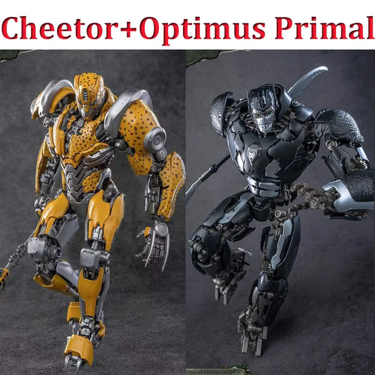 Transformers-figuren duo Cheetor & Optimus Primal — Beast Wars-roedel AMK