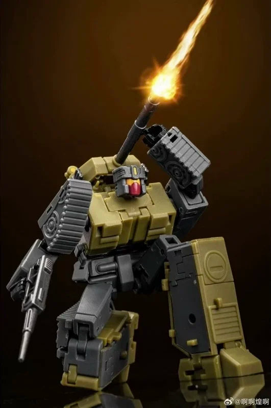 Transformers Brawl MS-B51R-figuur — Kaki-aanvalstank Heavy Gunner