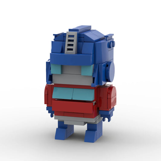 Transformers-figuur Orion Pax chibi — rode en blauwe Brick-buste van de voorloper