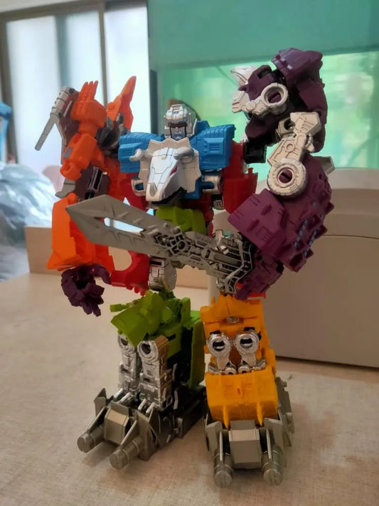 Transformers-figuur Dinoking Photo Réelle — Rood-paarse kleurstelling, zonder doos