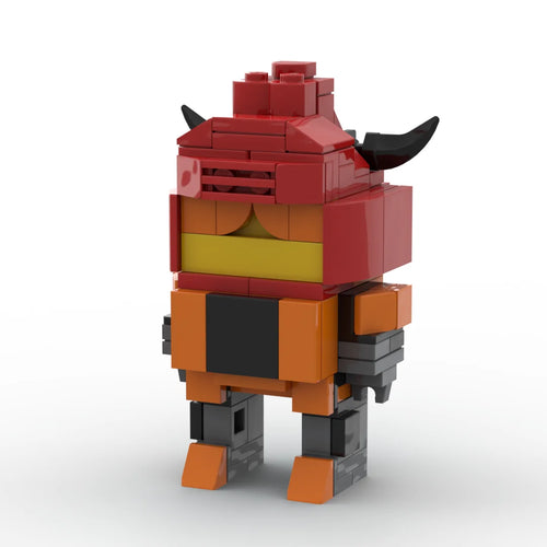 Transformers-figuurtje Tantrum — rode en bruine brick, roofzuchtige stier