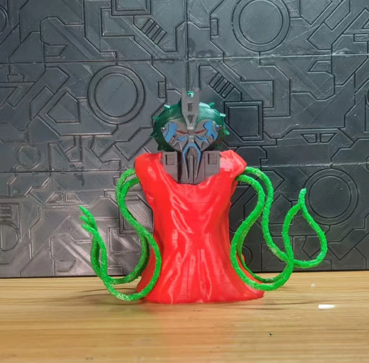 Transformers-buste van rood tentakelmonster — Vijfgezichtencreatuur, Techno-editie