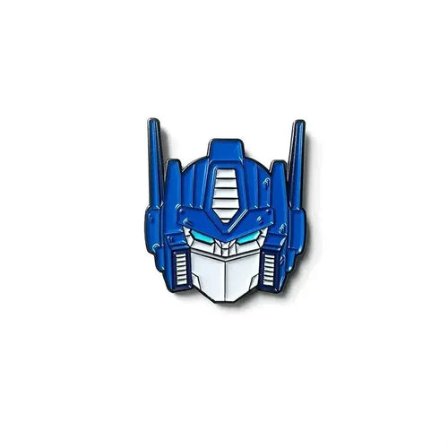 Donkerblauwe Transformers Soundwave-badge — rugzaktasbroche met hoofd