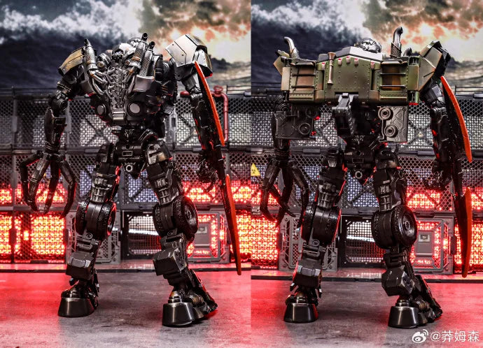 Transformers Scourge Duo Studio Series-figuur — grijze legering met gevechtskettingen
