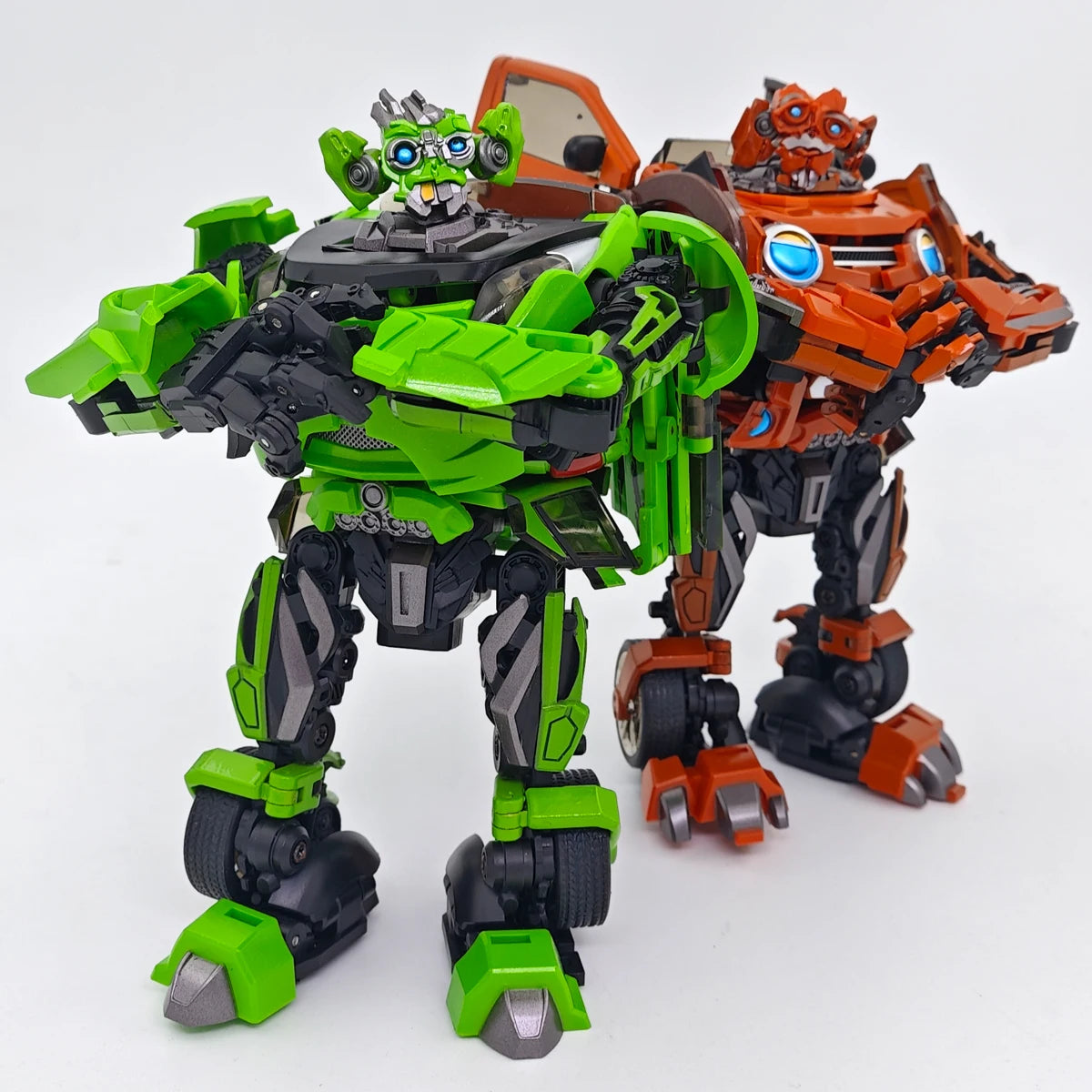 Transformers Skids en Mudflap-figuur — groen tweelingduo, unieke Toys Dumb