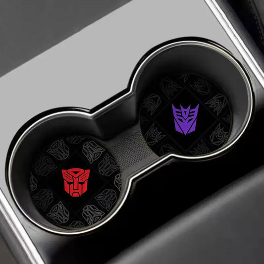 Paarse Transformers Decepticon-bekerhouder — antislipset voor twee auto's