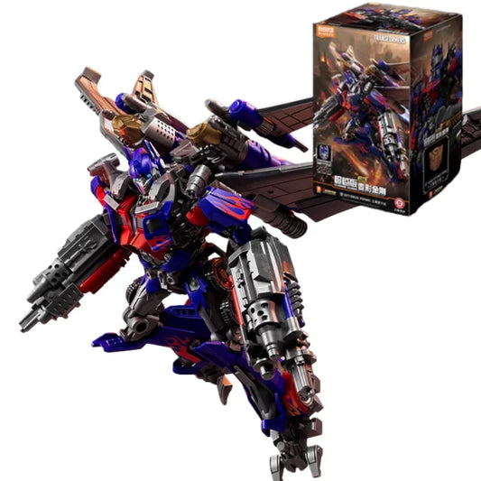 Transformers-figuur Optimus Prime met gevleugelde rugzak — rode en blauwe stenen, Blitzwing-vliegkit