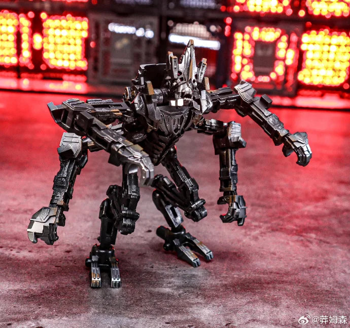 Transformers-figuur Scourge met gouden patina — Gedetailleerde buste in roestige uitvoering