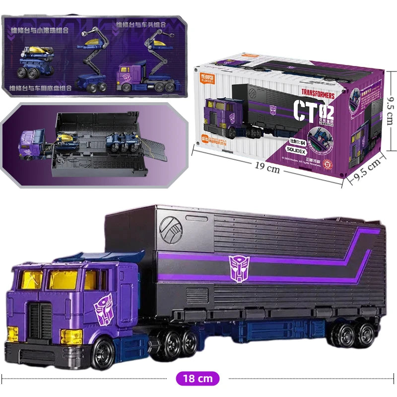 Transformers-figuur Motormaster in donker konvooi — paarse cabine, CT02 Stunticon-editie