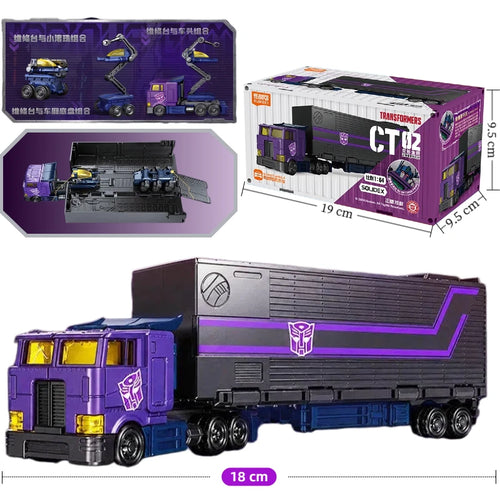 Transformers-figuur Motormaster in donker konvooi — paarse cabine, CT02 Stunticon-editie