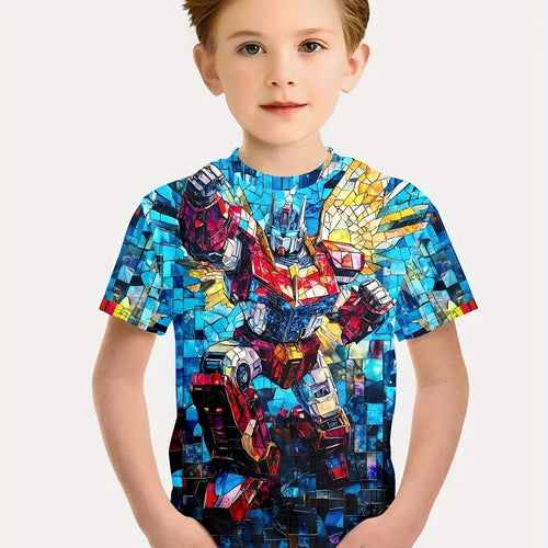 Transformers T-shirt Optimus Tetris