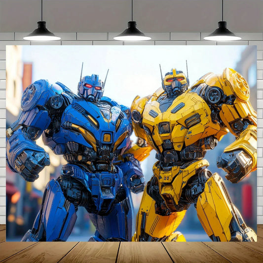 Transformers-poster - Blauw & geel duo
