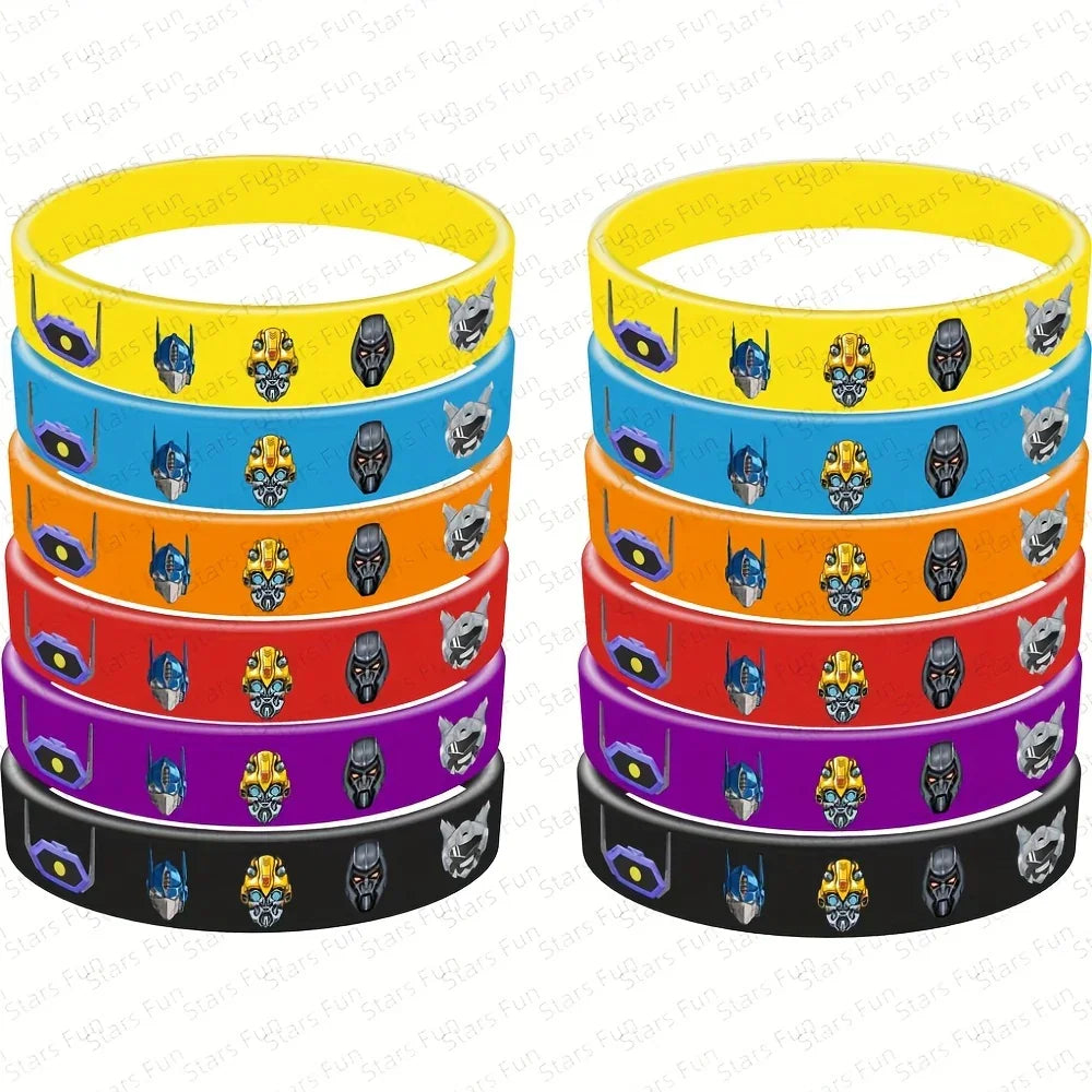 Set van 12 Transformers-armbanden - Logo's