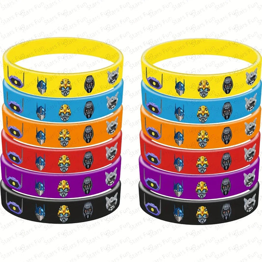 Set van 12 Transformers-armbanden - Logo's